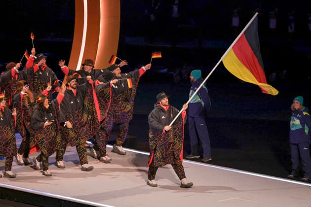 OLYMPICS - Winter Olympic Games, Olympische Spiele, Olympia, OS Milano Cortina 2026 MILAN,ITALY,06.FEB.26 - OLYMPICS - Winter Olympic Games Milano Cortina 2026, opening ceremony. Image shows Team GER with flagbearer Leon Draisaitl (GER).  GEPAxpictures xMatthiasxTrinkl