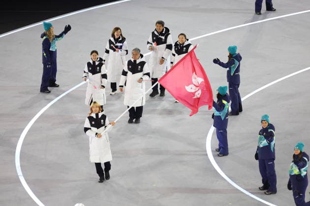 Winter Olympics - Opening Ceremony - Milan Team Hong Kong at the Opening ceremony of the Milano Cortina 2026 Winter Olympic Games, Olympische Spiele, Olympia, OS at San Siro stadium (Milano Olympic Stadium), in Milan on February 6, 2026. Photo by Alexis Jumeau ABACAPRESS.COM Milan Italy  Copyright: xJumeauxAlexis ABACAx