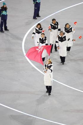 Winter Olympics - Opening Ceremony - Milan Team Hong Kong at the Opening ceremony of the Milano Cortina 2026 Winter Olympic Games, Olympische Spiele, Olympia, OS at San Siro stadium (Milano Olympic Stadium), in Milan on February 6, 2026. Photo by Alexis Jumeau ABACAPRESS.COM Milan Italy  Copyright: xJumeauxAlexis ABACAx