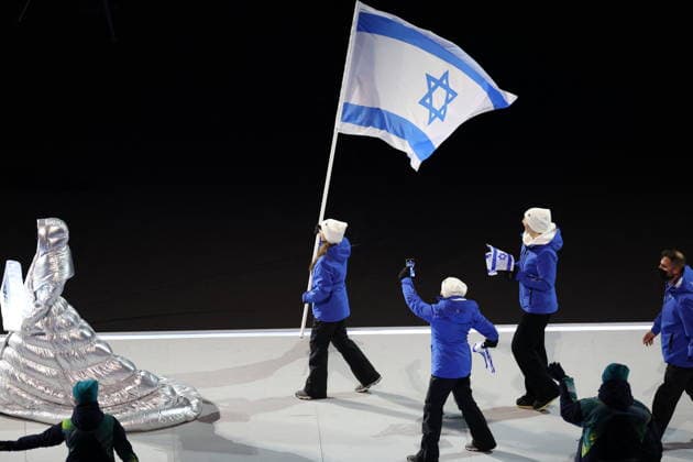 Winter Olympics - Opening Ceremony - Milan Team Israel at the Opening ceremony of the Milano Cortina 2026 Winter Olympic Games, Olympische Spiele, Olympia, OS at San Siro stadium (Milano Olympic Stadium), in Milan on February 6, 2026. Photo by Alexis Jumeau ABACAPRESS.COM Milan Italy  Copyright: xJumeauxAlexis ABACAx