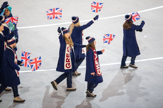 2026-02-06 - Milano Cortina 2026 Winter Olympics MILAN, ITALY - FEBRUARY 6: Athletes of the British Olympic team during the opening ceremony of the Milano Cortina 2026 Winter Olympics at the San Siro Stadium on February 6, 2026 in Milan, Italy Milan San Siro Stadium Italy Content not available for redistribution in The Netherlands directly or indirectly through any third parties. Copyright: xAndrexWeeningx