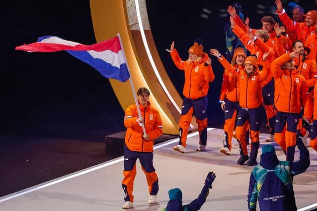 Jens van ™t Wout of the Netherlands Opening Ceremony, Opening Ceremony - Milano Cortina 2026 Winter Olympics: Day 0, Opening Ceremony - Milano Cortina 2026 Winter Olympics: Day 0, San Siro Stadium, February 6, 2026, Milan, Italy.