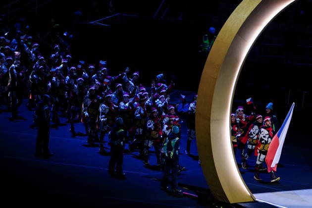 ITALY, MILAN - FEBRUARY 6, 2026: Members of the Olympic team of the Czech Republic emerge during a ceremony to open the 2026 Winter Olympic Games, Olympische Spiele, Olympia, OS at San Siro Stadium Opening Ceremony For 2026 Winter Olympic Games  - ZUMAt113 20260206_zaa_t113_538 Copyright: xPeterxKovalevx