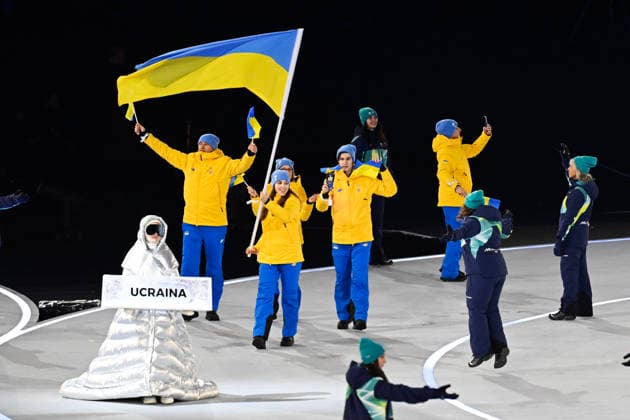 MILAN, ITALY 20260206 Ukraine marches into the Olympic opening ceremony at San Siro in Milan during the Milan Cortina Olympics. *** The image is included in the SPORTS PACKAGE. For others PAYMENT IMAGE ** MILANO ITALY x10070x *** MILAN, ITALY 20260206 Ukraine marches into the Olympic opening ceremony at San Siro in Milan during the Milan Cortina Olympics The image is included in the SPORTS PACKAGE For others PAYMENT IMAGE MILANO ITALY x10070x  Copyright: xJessicaxGow TTx OLYMPICS 2026 OPENING MILAN