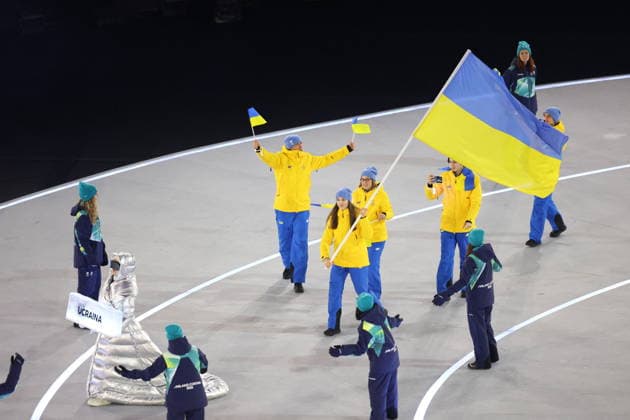 Winter Olympics - Opening Ceremony - Milan Tean Ukraine at the Opening ceremony of the Milano Cortina 2026 Winter Olympic Games, Olympische Spiele, Olympia, OS at San Siro stadium (Milano Olympic Stadium), in Milan on February 6, 2026. Photo by Alexis Jumeau ABACAPRESS.COM Milan Italy  Copyright: xJumeauxAlexis ABACAx
