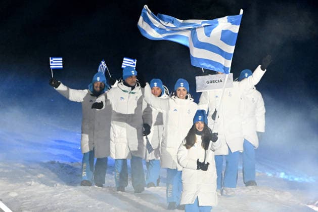 Predazzo, Italy, February 06th 2026. Opening Ceremony of the Olympic Winter games, Winterspiele,Spiele, Summer games 2026 in Predazzo, Italy. (Photo by Igor Kupljenik Sports Press Photo)  Copyright: xIgorxKupljenikx xSPPx Sportspressphoto_SPR89046