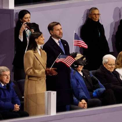 Vice-president J.D. Vance of USA Opening Ceremony, Opening Ceremony - Milano Cortina 2026 Winter Olympics: Day 0, Opening Ceremony - Milano Cortina 2026 Winter Olympics: Day 0, San Siro Stadium, February 6, 2026, Milan, Italy.