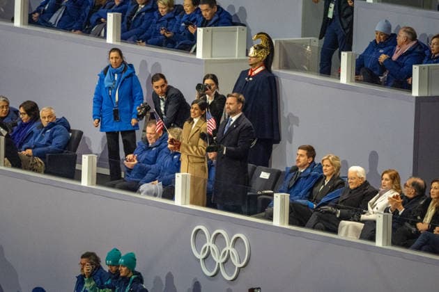 2026-02-06 - Milano Cortina 2026 Winter Olympics MILAN, ITALY - FEBRUARY 6: Vice President of the United States JD Vance during the opening ceremony of the Milano Cortina 2026 Winter Olympics at the San Siro Stadium on February 6, 2026 in Milan, Italy Milan San Siro Stadium Italy Content not available for redistribution in The Netherlands directly or indirectly through any third parties. Copyright: xAndrexWeeningx