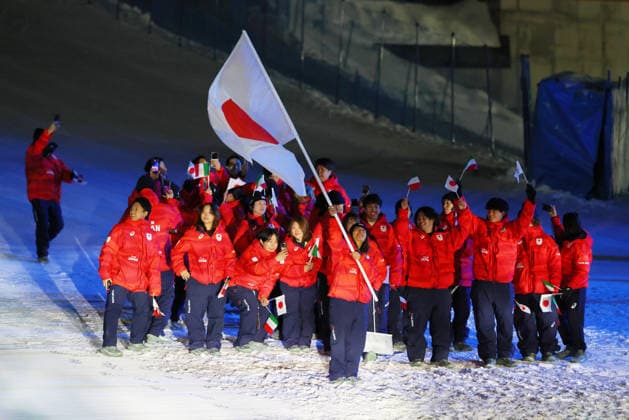 Japan Delegation (JPN), FEBRUARY 6, 2026 : Milano Cortina 2026 Olympic Winter games, Winterspiele,Spiele, Summer games Opening Ceremony at Livigno Snow Park in Livigno, Italy.  aflo_318732913