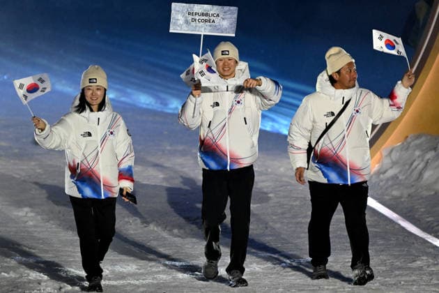 Predazzo, Italy, February 06th 2026. Opening Ceremony of the Olympic Winter games, Winterspiele,Spiele, Summer games 2026 in Predazzo, Italy. (Photo by Igor Kupljenik Sports Press Photo)  Copyright: xIgorxKupljenikx xSPPx Sportspressphoto_SPR89064
