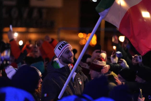the opening ceremony of the 2026 Winter Olympics, in Cortina d Ampezzo, Italy, Friday, Feb. 6, 2026. (Photo Davide Spada LaPresse)  Copyright: xDavidexSpadax LaPressex