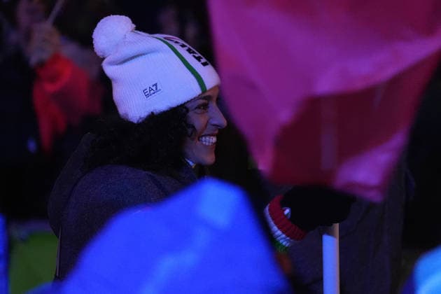 the opening ceremony of the 2026 Winter Olympics, in Cortina d Ampezzo, Italy, Friday, Feb. 6, 2026. (Photo Davide Spada LaPresse)  Copyright: xDavidexSpadax LaPressex