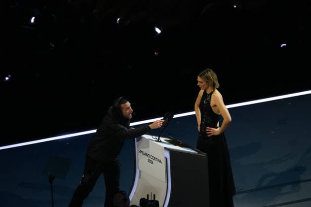 Brenda Lodigiani during The opening ceremony of the Milano Cortina Winter Olympics, in Milan (Italy) February 6, 2026 (Photo Claudio Furlan LaPresse)  Copyright: xClaudioxFurlanx LaPressex