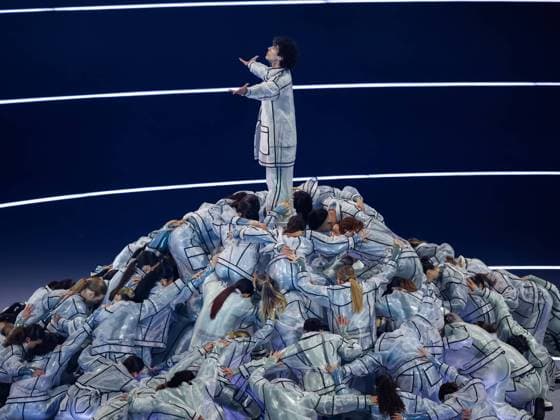 Ghali Italian rapper Opening Ceremony, Opening Ceremony - Milano Cortina 2026 Winter Olympics: Day 0, Opening Ceremony - Milano Cortina 2026 Winter Olympics: Day 0, San Siro Stadium, February 6, 2026, Milan, Italy.