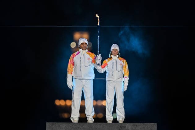 260206 Alberto Tomba and Deborah Compagnoni with the olympic torch during the Opening Ceremony of the 2026 Winter Olympics on February 6, 2026 in Milan. Photo: Carl Sandin BILDBYRAN kod CS CS0854 bbeng Olympic Games, Olympische Spiele, Olympia, OS olympics winter olympics os ol olympiska spel vinter-os olympiske leker milano cortina 2026 milan cortina 2026 milano cortina 2026 olympic games milano cortina 2026 winter olympic games milano cortina-os milano cortina-ol vinter-ol opening ceremony invigning invigningsceremoni *** 260206 Alberto Tomba and Deborah Compagnoni with the olympic torch during the Opening Ceremony of the 2026 Winter Olympics on February 6, 2026 in Milan Photo Carl Sandin BILDBYRAN kod CS CS0854 bbeng olympic games olympics winter olympics os ol olympiska spel vinter os olympiske leker milano cortina 2026 milan cortina 2026 milano cortina 2026 olympic games milano cortina 2026 winter olympic games milano cortina os milano cortina ol vinter ol opening ceremony invigning invigningsceremoni  Copyright: CARLxSANDIN BB260206CS032