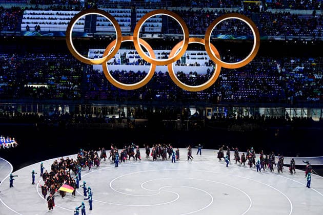 Flag of Germany, Olympic Opening Ceremony, at the Olympic Winter games, Winterspiele,Spiele, Summer games Milano Cortina 2026, at Milano San Siro Olympic Stadium, on February 6, 2026 in Milan, Italy. Noxthirdxpartyxsales  aflo_318735844