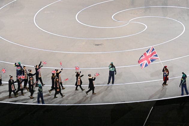 Opening ceremonies of the Parade of Nations, Great Britain during Opening Ceremony, Olympic Winter games, Winterspiele,Spiele, Summer games Milano-Cortina 2026 in Milano, Italy, February 06 2026  Copyright: xPasqualexGolia IPAxSportx xipa-agency.netx xx IPA_71050344 IPA_Agency_IPA71050344