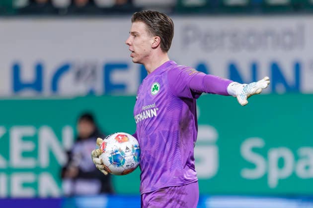 Fürth, Germany 06 February 2026 2 Liga 2025 2026 SpVgg Greuther Fürth vs 1 FC Magdeburg In the picture Goalkeeper Timo Schlieck SGF DFL regulations prohibit any use of photographs as image sequences and or quasi video Sportpark Ronhof Bayern Copyright: xFotostandx xSchäferx