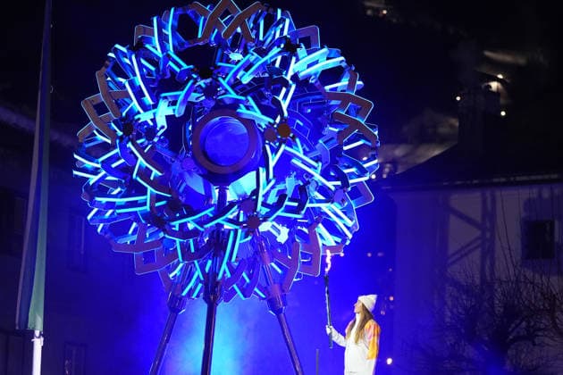 sofia goggia Olympic flame the opening ceremony of the 2026 Winter Olympics, in Cortina d Ampezzo, Italy, Friday, Feb. 6, 2026. (Photo Davide Spada LaPresse)  Copyright: xDavidexSpadax LaPressex
