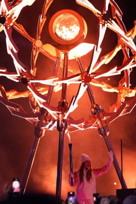 sofia goggia Olympic flame the opening ceremony of the 2026 Winter Olympics, in Cortina d Ampezzo, Italy, Friday, Feb. 6, 2026. (Photo Davide Spada LaPresse)  Copyright: xDavidexSpadax LaPressex