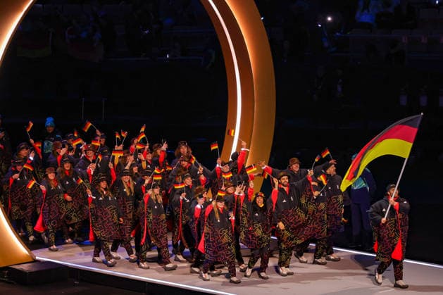 The German delegation during the Opening Ceremony of the Olympic Winter games, Winterspiele,Spiele, Summer games Milano-Cortina 2026 on February 06, 2026 at the Milano San Siro Olympic Stadium in Milan, Italy  Copyright: xFabrizioxCarabelli IPAxSportx xipa-agency.netx xx IPA_71051944 IPA_Agency_IPA71051944
