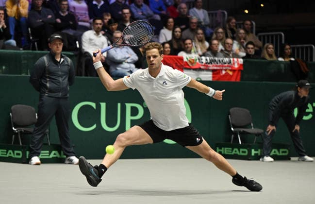 2026 Davis Cup Qualifiers , Düsseldorf Germany Germany vs Peru Day1 Match1 Yannik Hanfmann GER vs Gonzalo Bueno PER Yannik Hanfmann GER