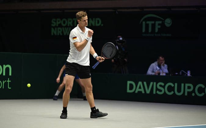 2026 Davis Cup Qualifiers , Düsseldorf Germany Germany vs Peru Day1 Match1 Yannik Hanfmann GER vs Gonzalo Bueno PER Yannik Hanfmann GER