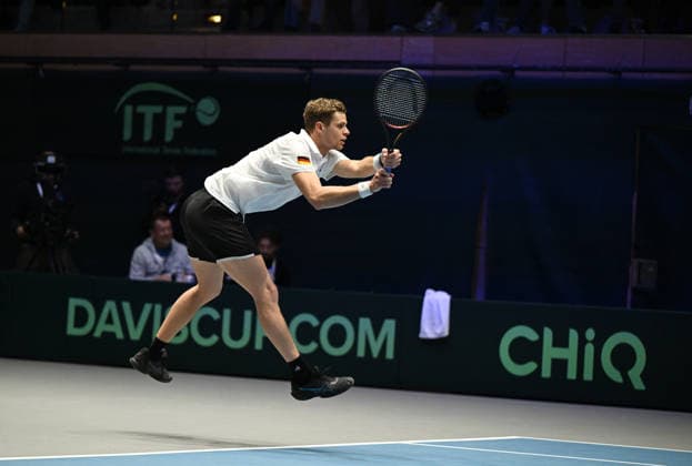 2026 Davis Cup Qualifiers , Düsseldorf Germany Germany vs Peru Day1 Match1 Yannik Hanfmann GER vs Gonzalo Bueno PER Yannik Hanfmann GER