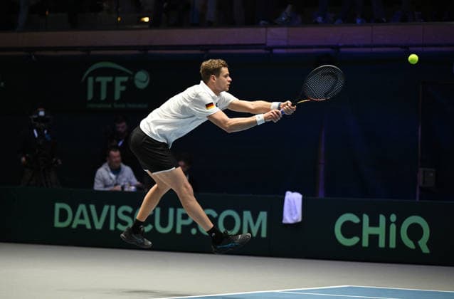 2026 Davis Cup Qualifiers , Düsseldorf Germany Germany vs Peru Day1 Match1 Yannik Hanfmann GER vs Gonzalo Bueno PER Yannik Hanfmann GER