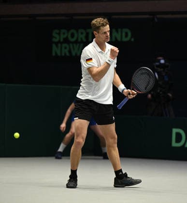 2026 Davis Cup Qualifiers , Düsseldorf Germany Germany vs Peru Day1 Match1 Yannik Hanfmann GER vs Gonzalo Bueno PER Yannik Hanfmann GER