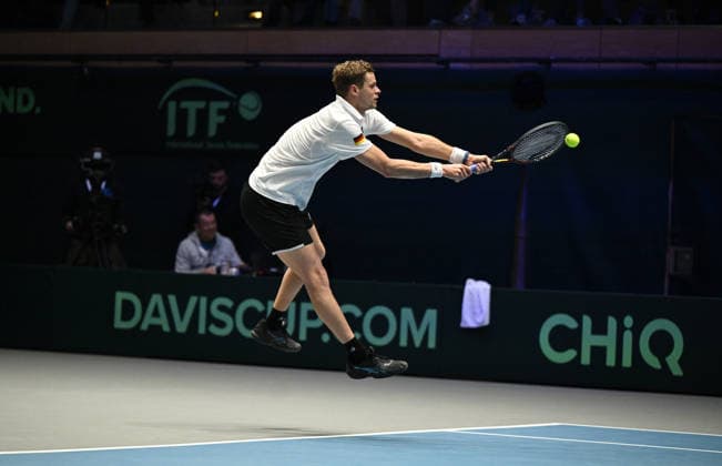 2026 Davis Cup Qualifiers , Düsseldorf Germany Germany vs Peru Day1 Match1 Yannik Hanfmann GER vs Gonzalo Bueno PER Yannik Hanfmann GER
