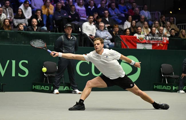2026 Davis Cup Qualifiers , Düsseldorf Germany Germany vs Peru Day1 Match1 Yannik Hanfmann GER vs Gonzalo Bueno PER Yannik Hanfmann GER