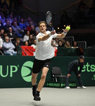 2026 Davis Cup Qualifiers , Düsseldorf Germany Germany vs Peru Day1 Match1 Yannik Hanfmann GER vs Gonzalo Bueno PER Yannik Hanfmann GER