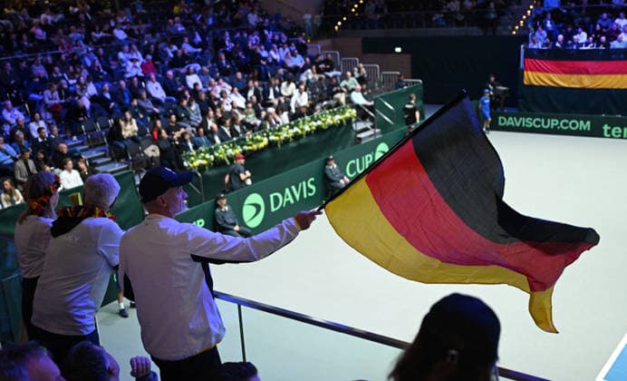 2026 Davis Cup Qualifiers , Düsseldorf Germany Germany vs Peru Day1 Match2 2 Match Jan Lennard Struff GER vs Juan Pablo Varillas PER German Supporters