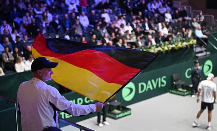 2026 Davis Cup Qualifiers , Düsseldorf Germany Germany vs Peru Day1 Match2 2 Match Jan Lennard Struff GER vs Juan Pablo Varillas PER German Supporters