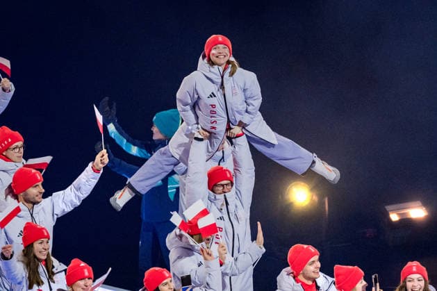 OLYMPICS - Winter Olympic Games, Olympische Spiele, Olympia, OS Milano Cortina 2026 MILAN,ITALY,06.FEB.26 - OLYMPICS - Winter Olympic Games Milano Cortina 2026, opening ceremony. Image shows the team of Poland.  GEPAxpictures xMatthiasxTrinkl