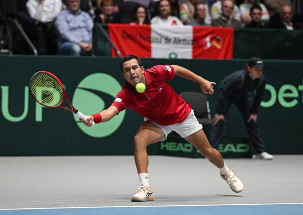 2026 Davis Cup Qualifiers , Düsseldorf Germany Germany vs Peru Day1 Match1 Yannik Hanfmann GER vs Gonzalo Bueno PER