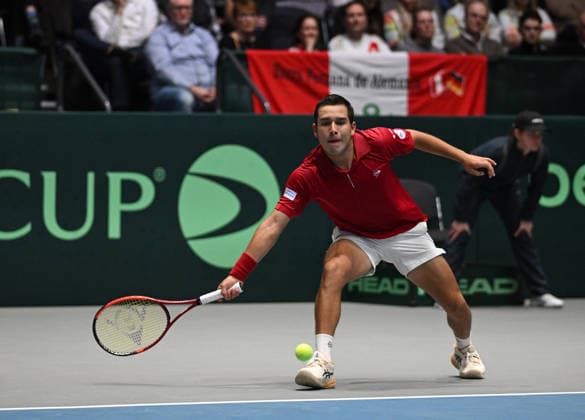 2026 Davis Cup Qualifiers , Düsseldorf Germany Germany vs Peru Day1 Match1 Yannik Hanfmann GER vs Gonzalo Bueno PER