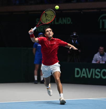 2026 Davis Cup Qualifiers , Düsseldorf Germany Germany vs Peru Day1 Match1 Yannik Hanfmann GER vs Gonzalo Bueno PER