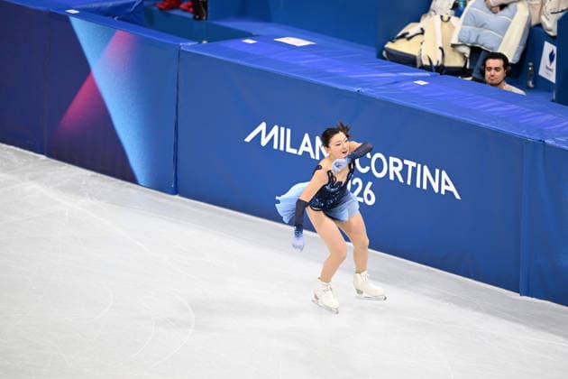 February 6, 2026, Bengaluru, Karnatakakj, India: Sakamoto Kaori (JPN) on action during the Figure skating, Eiskunstlauf - Team event - Women single skating - short program at Milano ice skating Arena during Olympic Winter games, Winterspiele,Spiele, Summer games in Milano, Italy Bengaluru India - ZUMAk197 20260206_zsp_k197_010 Copyright: xRanjithxKumarx