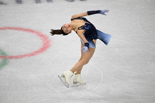 February 6, 2026, Bengaluru, Karnatakakj, India: Sakamoto Kaori (JPN) on action during the Figure skating, Eiskunstlauf - Team event - Women single skating - short program at Milano ice skating Arena during Olympic Winter games, Winterspiele,Spiele, Summer games in Milano, Italy Bengaluru India - ZUMAk197 20260206_zsp_k197_018 Copyright: xRanjithxKumarx