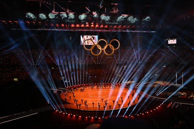 Winter Olympics - Opening Ceremony - Milan Atmosphere during the opening ceremony of the Milano Cortina 2026 Winter Olympics at San Siro Stadium on February 6, 2026 in Milan, Italy. Photo by JMP ABACAPRESS.COM Milan Italy  Copyright: xJMP ABACAx