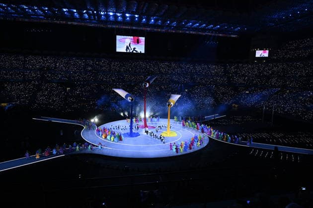 Winter Olympics - Opening Ceremony - Milan Atmosphere during the opening ceremony of the Milano Cortina 2026 Winter Olympics at San Siro Stadium on February 6, 2026 in Milan, Italy. Photo by JMP ABACAPRESS.COM Milan Italy  Copyright: xJMP ABACAx