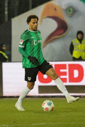 06 02 2026, xgrfx, Soccer 2 Bundesliga, Preußen Münster VfL Bochum v l Etienne Amenyido Preußen Münster DFL DFB REGULATIONS PROHIBIT ANY USE OF PHOTOGRAPHS as IMAGE SEQUENCES and or QUASI VIDEO Münster