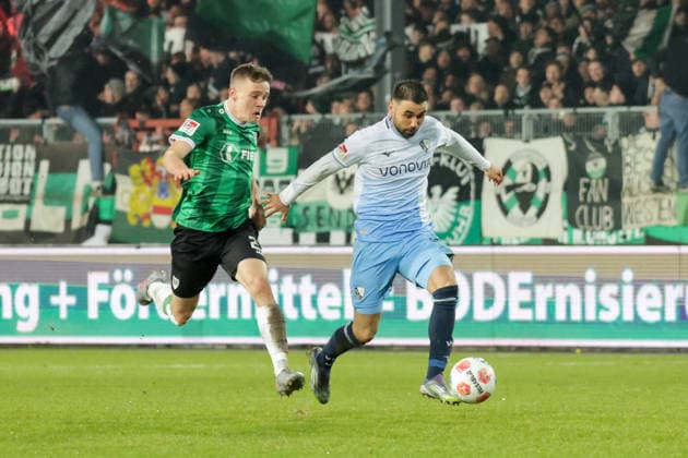 06 02 2026, xgrfx, Soccer 2 Bundesliga, Preußen Münster VfL Bochum v l Jano Ter Horst Preußen Münster , Gerrit Holtmann VfL Bochum DFL DFB REGULATIONS PROHIBIT ANY USE OF PHOTOGRAPHS as IMAGE SEQUENCES and or QUASI VIDEO Münster