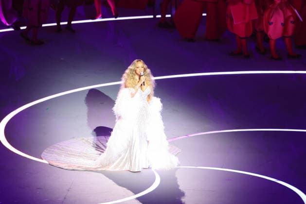 February 06, 2026: Mariah Carey performs during the Opening Ceremony of the Milano Cortina 2026 Olympic Games, Olympische Spiele, Olympia, OS held at San Siro Olympic Stadium in Milan, Italy. MilanoCortina2026 . Milan Italy - ZUMAc04_ 20260206_zma_c04_017 Copyright: xDanielxLeax