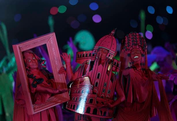 260206 -- MILAN, Feb. 6, 2026 -- Artists perform during the opening ceremony of the Milan-Cortina 2026 Olympic Winter games, Winterspiele,Spiele, Summer games at the San Siro Olympic Stadium in Milan, Italy, Feb. 6, 2026. MICO2026ITALY-MILAN-CORTINA 2026-OLYMPIC WINTER GAMES-OPENING CEREMONY LixJing  (MICO2026)ITALY-MILAN-CORTINA 2026-OLYMPIC WINTER GAMES-OPENING CEREMONY IMAGO LixJing  imago images 0847009480