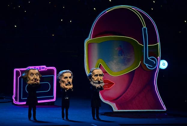 (260207) -- MILAN, Feb. 7, 2026 -- Artists perform during the opening ceremony of the Milan-Cortina 2026 Olympic Winter games, Winterspiele,Spiele, Summer games at the San Siro Olympic Stadium in Milan, Italy, Feb. 6, 2026. ) (MICO2026)ITALY-MILAN-CORTINA 2026-OLYMPIC WINTER GAMES-OPENING CEREMONY TaoxXiyi 