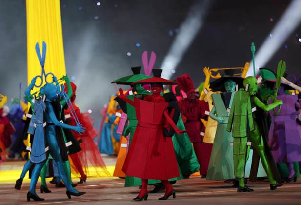 260206 -- MILAN, Feb. 6, 2026 -- Artists perform during the opening ceremony of the Milan-Cortina 2026 Olympic Winter games, Winterspiele,Spiele, Summer games at the San Siro Olympic Stadium in Milan, Italy, Feb. 6, 2026. MICO2026ITALY-MILAN-CORTINA 2026-OLYMPIC WINTER GAMES-OPENING CEREMONY LixMing  (MICO2026)ITALY-MILAN-CORTINA 2026-OLYMPIC WINTER GAMES-OPENING CEREMONY IMAGO LixMing  imago images 0847010072