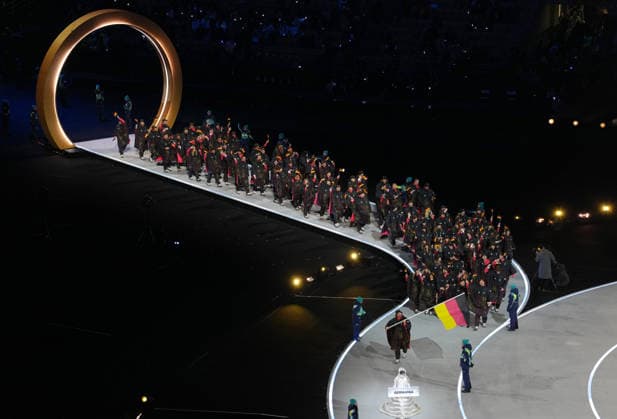 (260207) -- MILAN, Feb. 7, 2026 -- The delegation of Germany parades into the San Siro Olympic Stadium during the opening ceremony of the Milan-Cortina 2026 Olympic Winter games, Winterspiele,Spiele, Summer games in Milan, Italy, Feb. 6, 2026. ) (MICO2026)ITALY-MILAN-CORTINA 2026-OLYMPIC WINTER GAMES-OPENING CEREMONY XuexYuge 